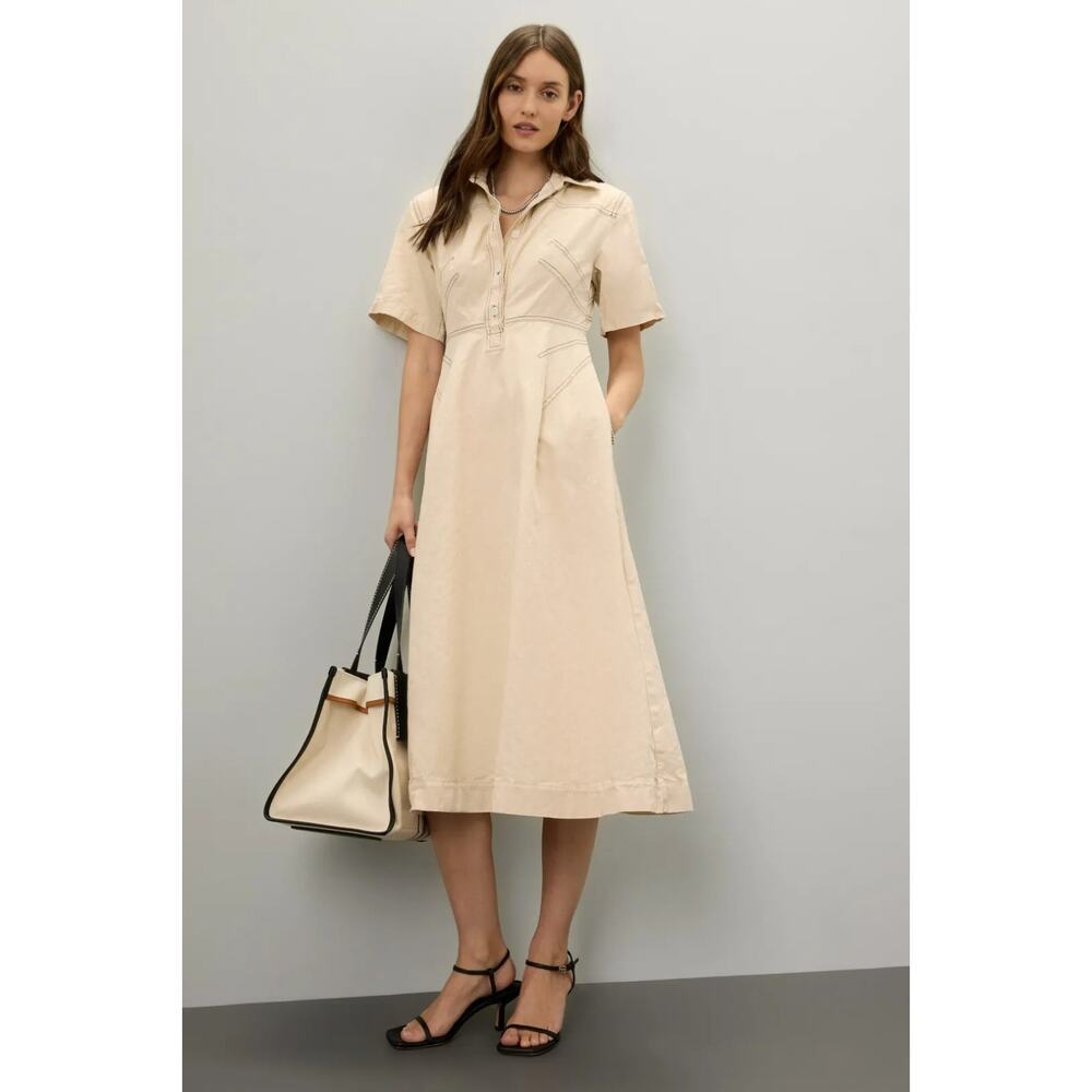 Rosetta Getty x RTR Bone Shirtdress